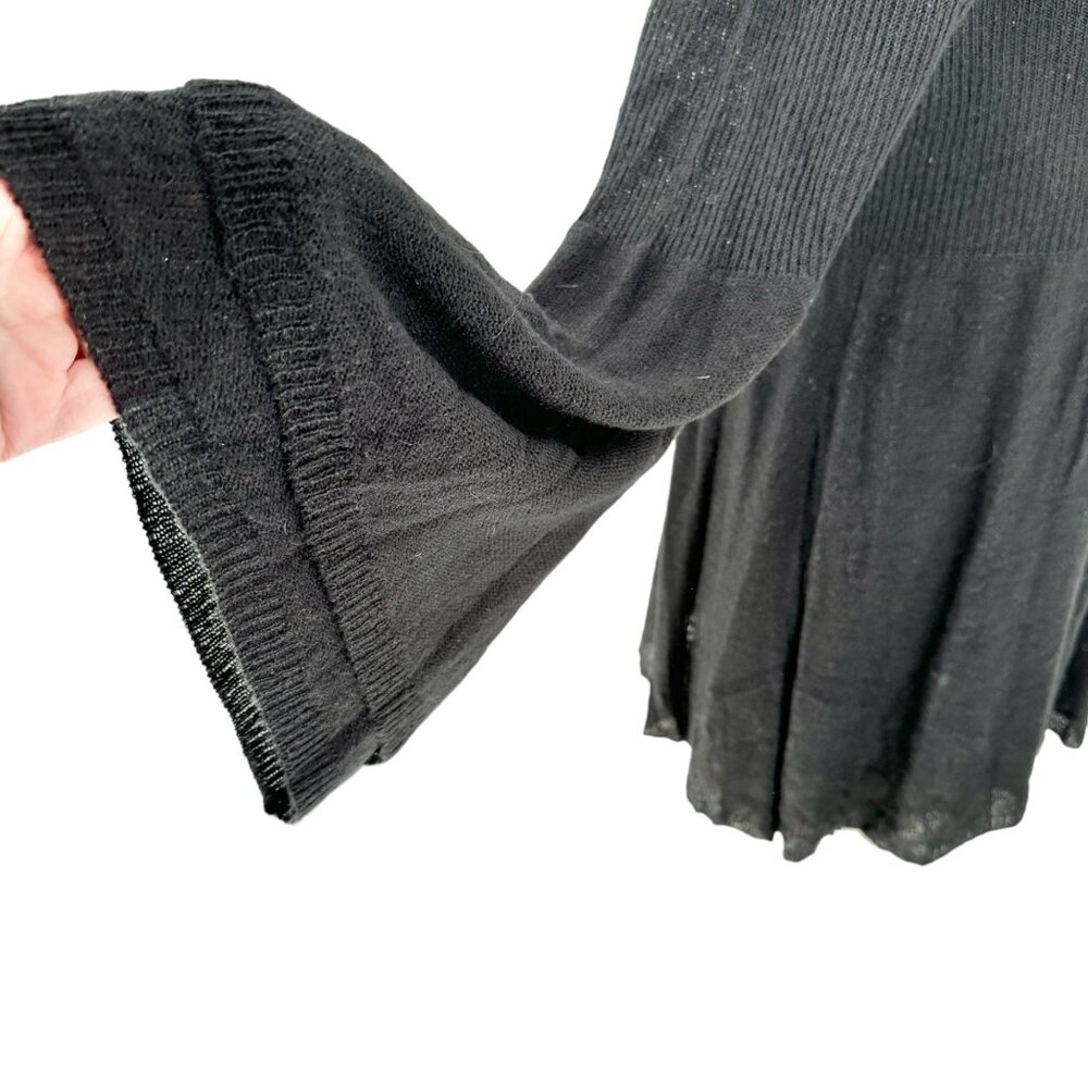 Venus Black Ribbed Knit Long Sleeve Sweater Dress 2X Flared Hem Lightweight NWT - Picture 3 of 16